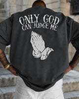 Caleb™ Oversized-T-Shirt mit Auffälligem Print in Grau