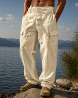 Nomade™ Cargo-Hose aus Baumwoll-Leinen in Beige