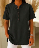 Jeansbluse Calenny™ Mit Gewaschener Optik und Lockerer Passform in Schwarz