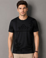 Vittore™ Baumwoll-T-Shirt mit modernem Print / Für einen modernen Look zu jedem Anlass in Schwarz