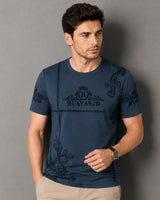 Vittore™ Baumwoll-T-Shirt mit modernem Print / Für einen modernen Look zu jedem Anlass in Blau
