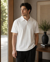 Alden™ Kurzarm-Poloshirt Aus Ultraleichtem Stoff in Weiß