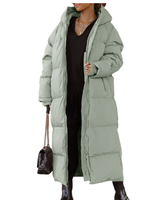 Stilvolle Lange Damen Daunenjacke - Elise in Grün