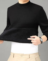 Everest™ Pullover mit hochwertigem Fleecefutter und hohem Kragen / Raffinierte Wärme mit maximalem Komfort, selbst an den kältesten Tagen! in Schwarz