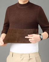 Everest™ Pullover mit hochwertigem Fleecefutter und hohem Kragen / Raffinierte Wärme mit maximalem Komfort, selbst an den kältesten Tagen! in Braun
