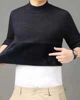 Everest™ Pullover mit hochwertigem Fleecefutter und hohem Kragen / Raffinierte Wärme mit maximalem Komfort, selbst an den kältesten Tagen! in Grau