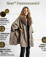 Sion™ Damenmantel mit luxuriösem Kunstfuchs-Kragen und echtem Schutz vor Kälte in Khaki