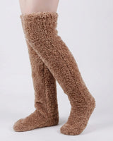 (KAUF 1, ERHALTE 2 GRATIS) Veloura™ Premium Kuschelsocken aus Weichem Plüschstoff in Braun