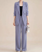 Alviera™ 2-teiliges Set mit Elegantem Blazer im Tailoring-Design in Grau