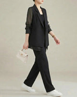 Alviera™ 2-teiliges Set mit Elegantem Blazer im Tailoring-Design in Schwarz