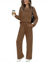 Softluxe™-Set im Lässig-Schicken Stil mit Minimalistischem Design in Kaffeebraun