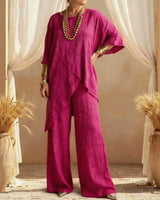 Serenza™-Set mit Asymmetrischem Design und Fließender Passform in Pink