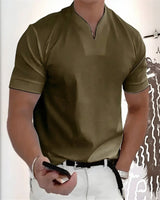Aureon™-T-Shirt mit Schmaler Passform und Minimalistischem Design in Olivgrün