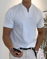 Aureon™-T-Shirt mit Schmaler Passform und Minimalistischem Design in Weiß