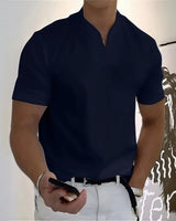 Aureon™-T-Shirt mit Schmaler Passform und Minimalistischem Design in Dunkelblau