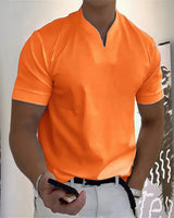 Aureon™-T-Shirt mit Schmaler Passform und Minimalistischem Design in Orange