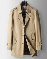 Bravon™ Mantel mit Markantem Schnitt und Hochwertiger Verarbeitung in Khaki