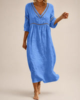 Almare™ Kleid mit Natürlicher Leichtigkeit und Absolutem Komfort in Blau