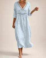 Almare™ Kleid mit Natürlicher Leichtigkeit und Absolutem Komfort in Hellblau