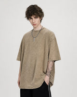 Riven™ Oversized T-Shirt mit Zeitlosem Stil in Khaki