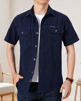 Abenteuer™ Hemd aus Baumwolle mit Utility Taschen in Denimblau