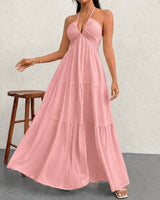 Marielle™ Halterkleid mit Zarter Rückenbindung in Rosa