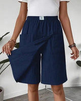 Celenne™ Skort aus Leinen-Baumwolle mit Premium-Komfort in Dunkelblau