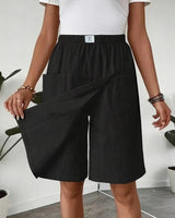 Celenne™ Skort aus Leinen-Baumwolle mit Premium-Komfort in Schwarz