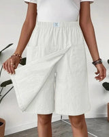 Celenne™ Skort aus Leinen-Baumwolle mit Premium-Komfort in Elfenbeinweiß