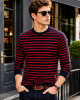Belmont™ Premium-Strickpullover mit Fleecefutter in Rot