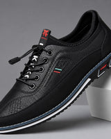 Milan™ Premium-Ledersneaker mit Schnellverschluss-System in Schwarz