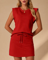 Sophie™ Set Aus Weicher Baumwolle Mit Integriertem Hosenrock / Eleganz Ohne Auf Komfort Zu Verzichten! in Rot