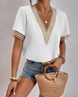 TANJA | Elegantes damen t-shirt in Weiß