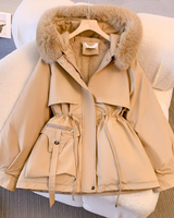 Elegante Winterjacke in Khaki