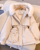Damen warme Winterjacke in Weiß