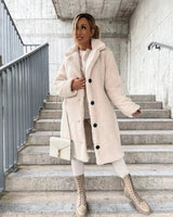 Corah | Wintermantel aus feiner Wolle in Weiß