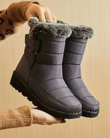 Winterstiefel Mit Hohem Schaft - Sara in Grau