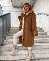 Corah | Wintermantel aus feiner Wolle in Braun