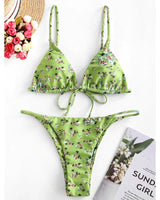 Ocean Chic - Damen Bandeau Bandagen Bikini mit Push-Up in Grün