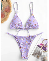 Ocean Chic - Damen Bandeau Bandagen Bikini mit Push-Up in Lila