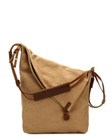 Liraine – Umhängetasche Aus Canvas Und Leder in Khaki
