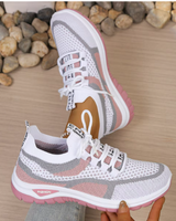 Eirlys - federleichte Sneaker in Weiß-Rosa