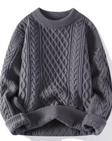 Emma | Damen Frühjahrs Strukturierter Rundhals-Pullover in Grau