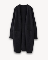 Sabine | Damen Offener Langcardigan Stil in Schwarz