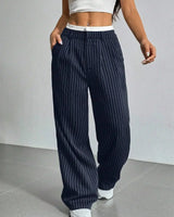 Damen Oslo Hose mit drapiertem Schnitt in Marineblau