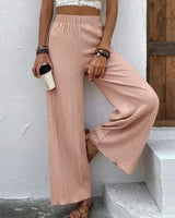 Damen Relax Hose mit elastischem Bund in Rosa