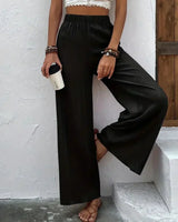 Damen Relax Hose mit elastischem Bund in Schwarz