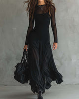 Orrila - Softtouch-Maxikleid in Schwarz