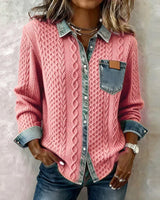 Tiralia - Strukturierter Strickpullover in Rosa