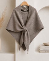 Isabel – Fleece-schal MIT Bindeband Vorne in Braun